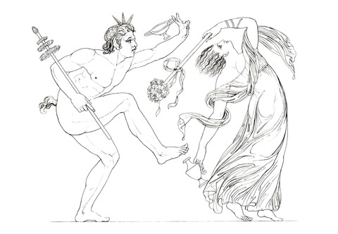 Faun And Bacchante Coloring Page